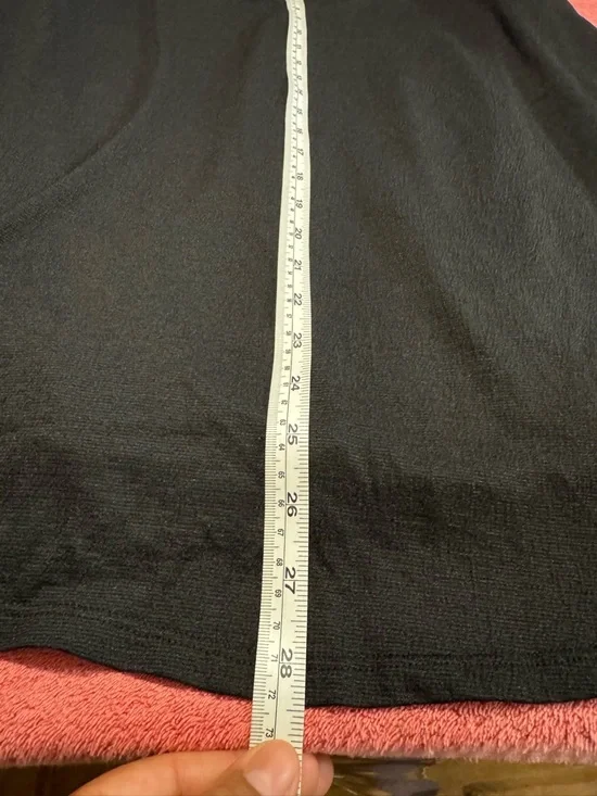 Black Wrap-Front Short Sleeve Blouse - Picture 6 of 7